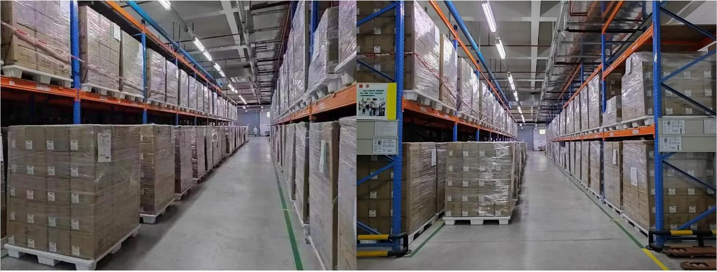Rack warehouse storage with lightweight pallet loads